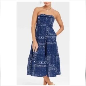 Universal Thread Navy and White Striped Dress